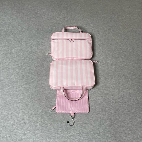 Victoria's Secret Heritage Stripe Hanging Toiletry Travel Bag - Picture 1 of 11